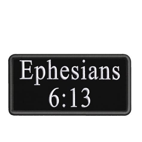 Ephesians 6 13 Bible Verse Religious Jesus Embroidered Patch Etsy