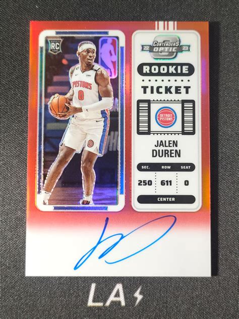 LA拍卖22 23 Panini Contenders Optic Jalen Duren 球票OP系列 新秀RC 杰伦 杜伦 潜力内线