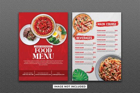 Modèle De Menu De Restaurant Psd Premium