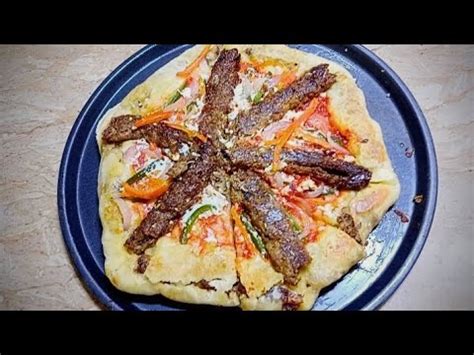 Seekh Kabab Pizza Recipe Without Oven By Shahana Ka Kitchen Youtube