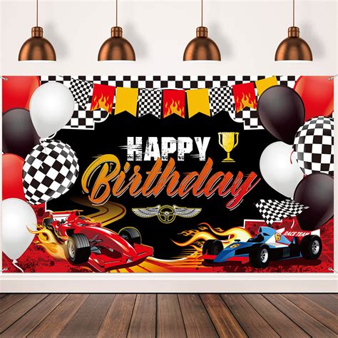 Buy Car Racing Happy Birthday Backdrop Car Themed Birthday Party