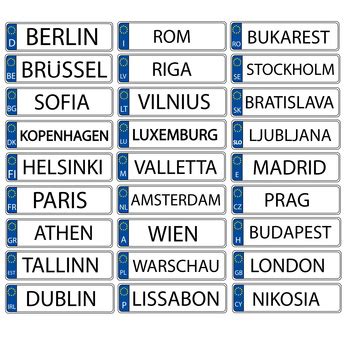 Nummernschilder EU - Der Kfz-Kennzeichen-Ratgeber