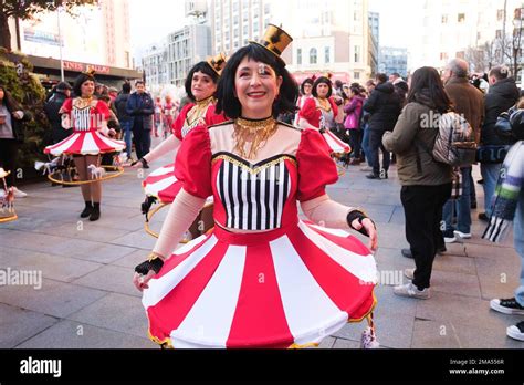 Madrid Spain Th Jan A Woman Dressed In Carnival Costume