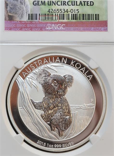 2015 P Australian Koala 1 Oz Silver Coin Ngc Gem Uncirculated