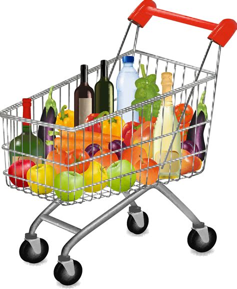 Grocery Clipart Trolley Grocery Trolley Transparent F