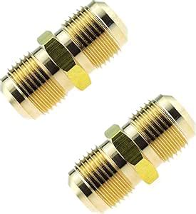 Maxmoral Pcs Brass Tube Fitting Half Union Gas Adapter Flare X