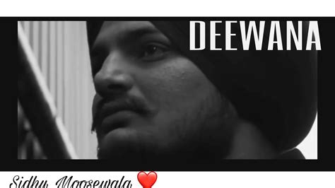 Sidhu Moose Wala New Punjabi Song Deewana Official Video Ft