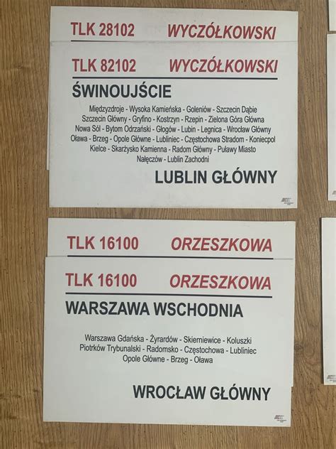 Tablice relacyjne pkp IC TLK Wrocław Fabryczna OLX pl