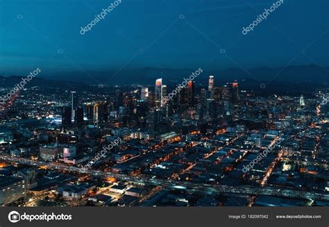 Aerial View Of Downtown Los Angeles Stock Photo By Melpomene