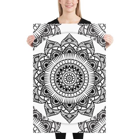 Large Mandala Coloring Poster, Coloring Page, Adults Coloring Page ...