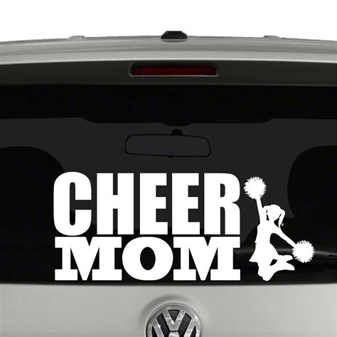 Cheer Mom Cheerleading Vinyl Decal Sticker • Cosmic Frogs Vinyl Cheer Mom Vinyl Decals Vinyl