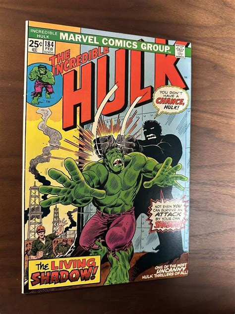 Incredible Hulk 184 Vf Cover Art By Herb Trimpe Marvel 1975 Mvs