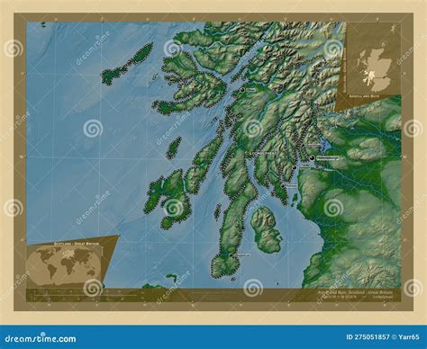 Argyll And Bute Scotland Great Britain Physical Labelled Po Stock