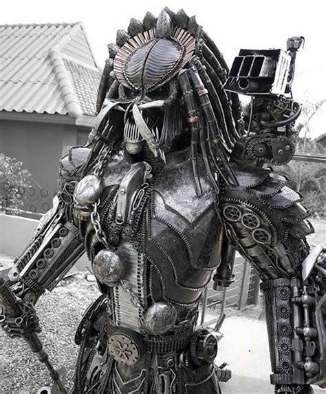 Predator Predator Steampunk Metal Art Sculpture