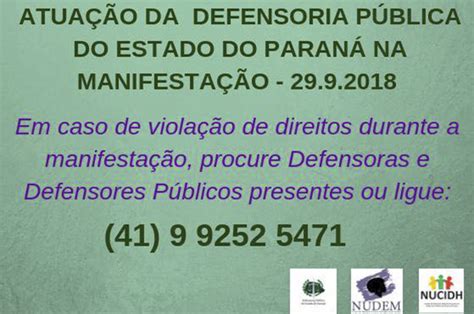 Nucidh e Nudem emitem Recomendação Conjunta Manifestação 29 09 2018