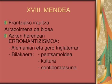 ERROMANTIZISMOA XIX MENDEA Ppt Descargar