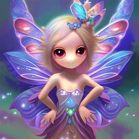 Mystical Fairy Sprite With Gems Graphic · Creative Fabrica