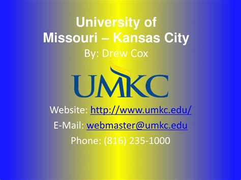 Ppt University Of Missouri Kansas City By Drew Cox Powerpoint