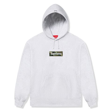 Supreme Box Logo Ash Grey Hoodie Fw23 Crepslocker