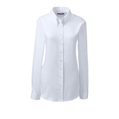 Lands' End School Uniform Women's Long Sleeve No Iron Pinpoint