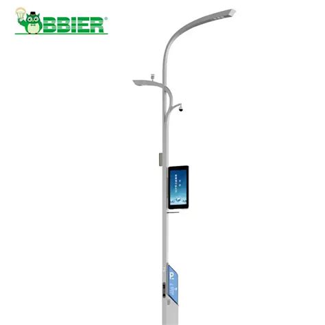 Hot Dip Galvanized Street Lighting Lamp Poles Wifi Smart Circuit