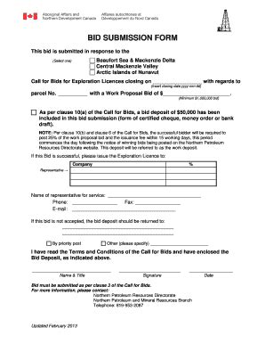 Bid Submission Form Fill And Sign Printable Template Online