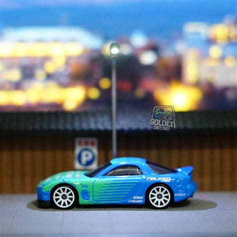 Jual HOT WHEELS 95 MAZDA RX 7 FALKEN BLUE LOOSE GOOD CONDITION