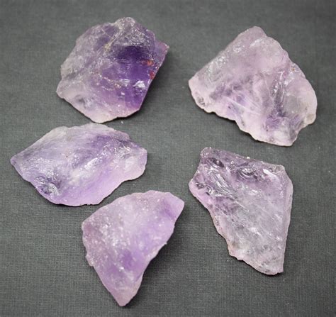 Amethyst Rough Natural Tumbled Stones Set Tumbled Amethyst