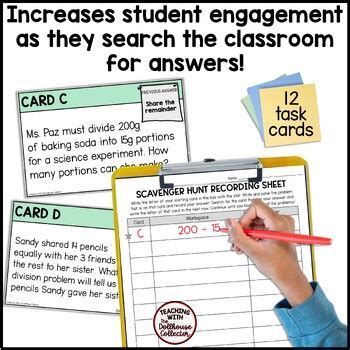 Interpreting Remainders Scavenger Hunt Division Word Problems Th