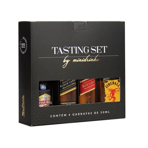 Kit Tasting Set Whisky Fireball Chivas Red E Black Label Ml