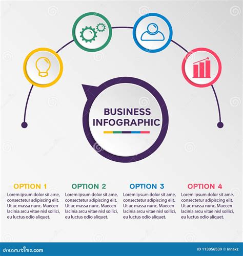 企业infographic模板 向量例证 插画 包括有 图标 选项 想法 计划 图形 例证 113056539