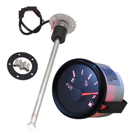 52mm Auto Car Fuel Level Gauges 0 190ohm Fuel Level Meters Marine Fuel Level Gauge Sensor Sender