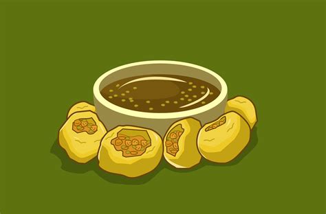 pani puri illustration one of traditional indian food vector stock ...