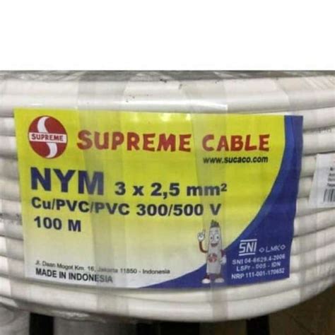 Jual Kabel Supreme NYM 3x2 5 100 Meter Original Di Seller CV Electro