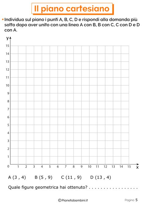 Esercizi Sul Piano Cartesiano Per La Scuola Primaria Pianetabambini It