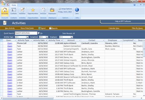 Ms Access Crm Template Stcharleschill Template