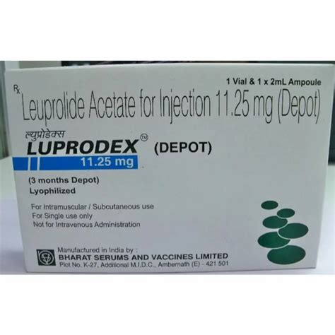 Leuprolide Acetate For Injection 1125mg Depot 1 X 2ml Ampoule Prescription At Rs 9371piece