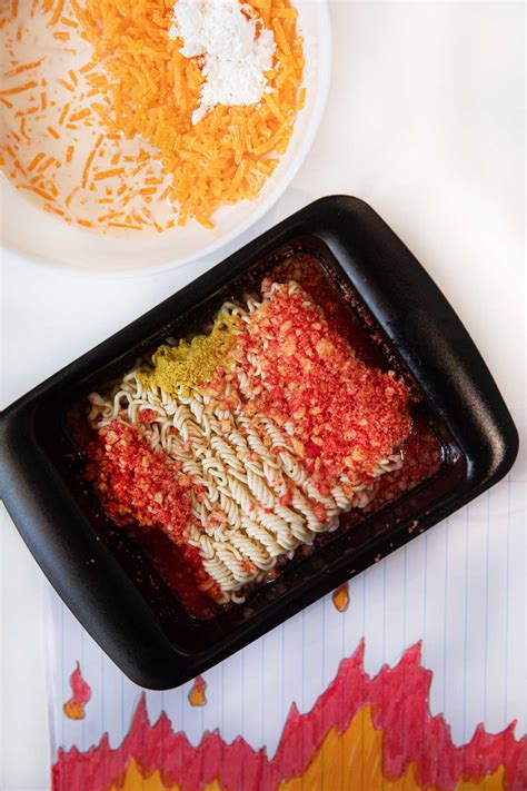 Microwave Flamin Hot Mac And Cheese Ramen Dorm Room Cook