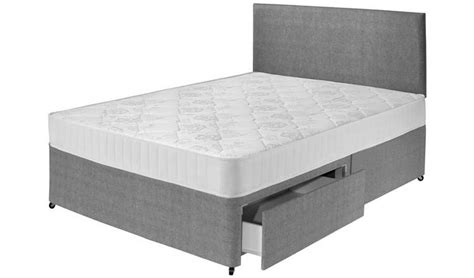 Buy Argos Home Elmdon Comfort 2 Drawer Small Double Divan - Grey | Ottoman and storage beds | Argos