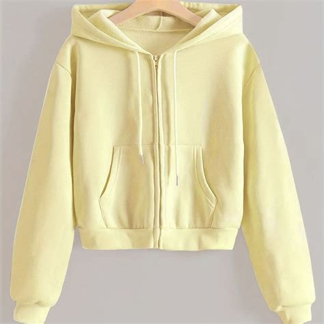 Kangaroo Pocket Drawstring Hoodie Casual Long Sleeve Zip Up Hoodies