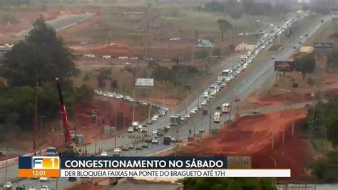 Motoristas Enfrentam Congestionamento Na Ponte Do Bragueto Neste S Bado