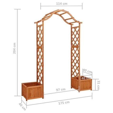 Pergola de jardin avec jardinière en bois de sapin massif VIDAXL