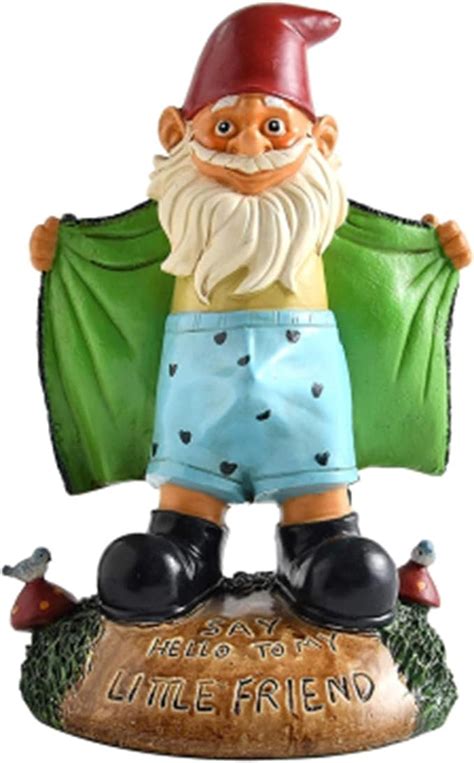 Bluesa Garden Gnome Sexy Funny Statue Resin Dwarf Ornament