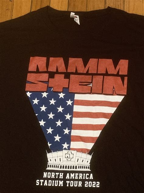 Rammstein North America Stadium Tour Concert Rock Metal Mens Size