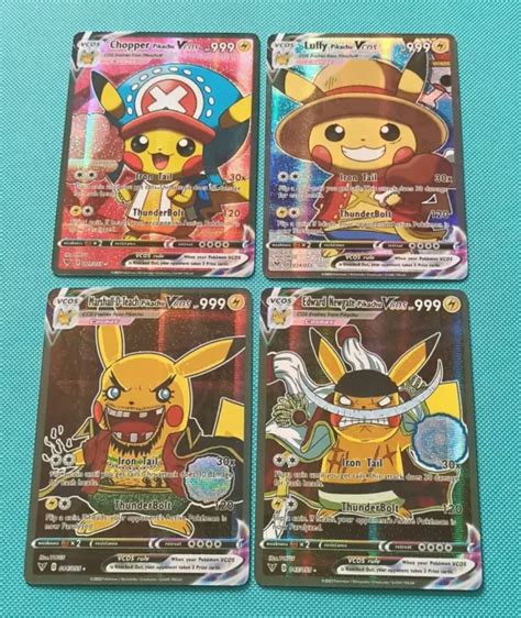 Lot Cartes Pokemon Pikachu Cosplay One Piece Op Luffy Holo Prism Manga