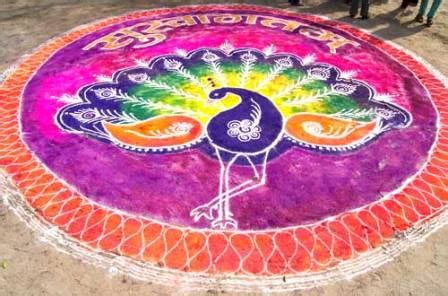 9 Best Holi Rangoli Designs and Patterns with Pictures