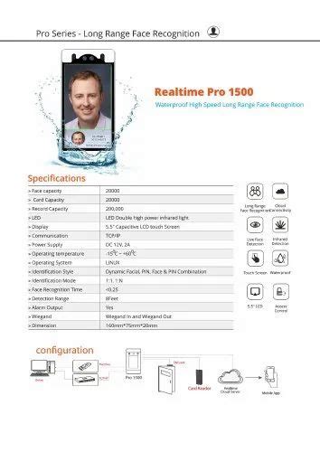 Realtime Biometric Attendance Face Recognition Pro System At Rs