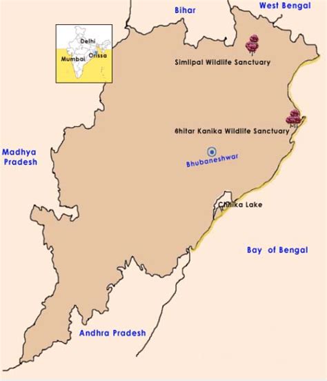 Tourist Map Of Odisha Orissa Odisha Tour Guide