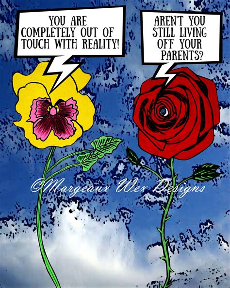 Floral Debate Home Decor Art Print Flower Comedy Humor by - Etsy