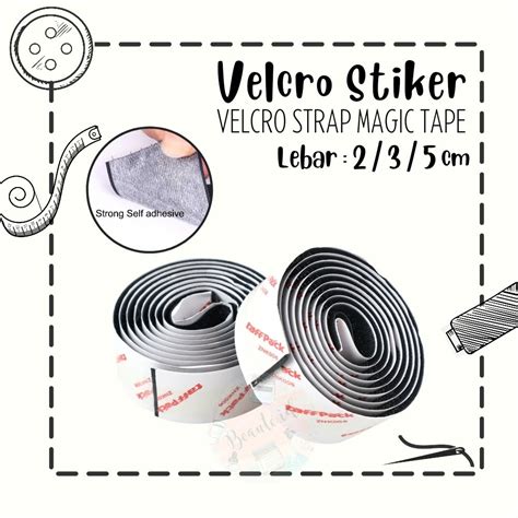 Jual Velcro Sticker Adhesive Magic Tape Nilon Lakban Kuat Perepet